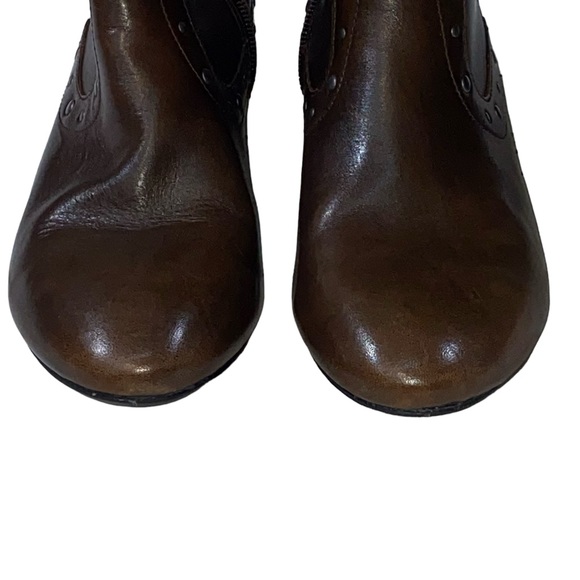 BORN Lizzie Western-Inspired Studded Genuine Leather Brown Boots - Women Size 8 - Picture 7 of 16